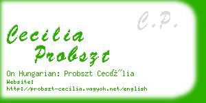 cecilia probszt business card
